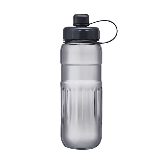 Btomtd 1L Transparent Large Capacity Sports Water Bottle, Portable Plastic Cup and Mug for Exercise, Unbreakable and Lightweight Water Bottle, Gray