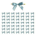 thumbnail image 1 of Btomtd 2.75"x1.96" 50pcs Hand Tied Ribbon Bow for Baking Cake Gift Packaging and Finished Boxes Rimmed Ribbon Bows and Ornaments for Celebrations, Sky Blue, 1 of 6