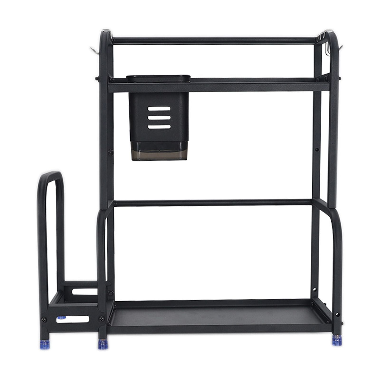 Btomtd 2 Tier Floor Kitchen Storage Shelf Seasoning Spice and Knife ...