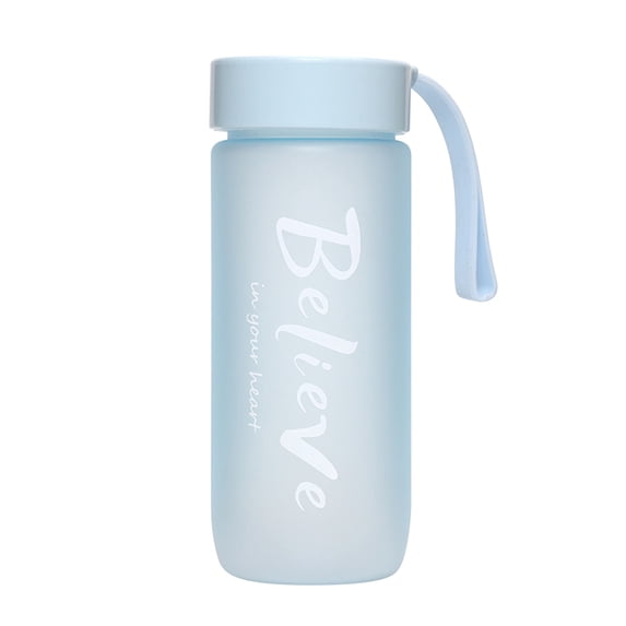 Btomtd 20oz Frosted Plastic Tumbler and Sports Water Bottle, Large Capacity Student Water Cup, Fresh Look Portable Mug and Drinking Bottle, Blue