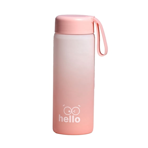 Btomtd 22oz Leak Proof Sports Water Bottle, Portable Motivational Tumbler and Cup for Womens Fitness and Outdoor Activities, Gym Water Bottle and Mug, Pink