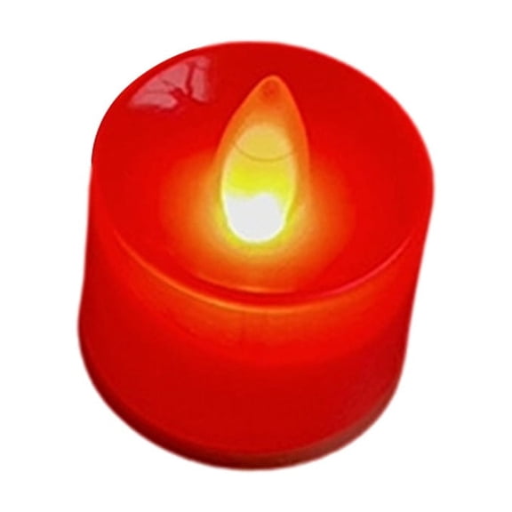 Btomtd 24-Pack LED Flameless Candles, Electronic Candle Light for Valentine's Day Gift and Wedding Decoration, Battery Powered Safe Candles for Birthday Party Atmosphere, 1.8"x1.8"x1.8", Red