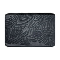 Btomtd 24"x16" Water Absorbent Doormat for Bathroom Entry, Solid Color Non Slip Floor Mat, Dry Entry Carpet for Shower Room, Multi-use Area Rug, Dark Gray