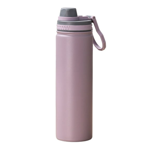 Btomtd 25oz Daily Kettle for Men and Women, Portable Stainless Steel Insulated Cup, Handheld Large Capacity Sports Water Bottle and Travel Mug for Outdoor and Fitness, Purple