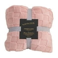 thumbnail image 1 of Btomtd 30"x40" Fleece Gift Blanket Towelling Air Conditioning Nap Throw Blanket with Milk Fleece for Sofa Bed Blanket, Pink, 1 of 6