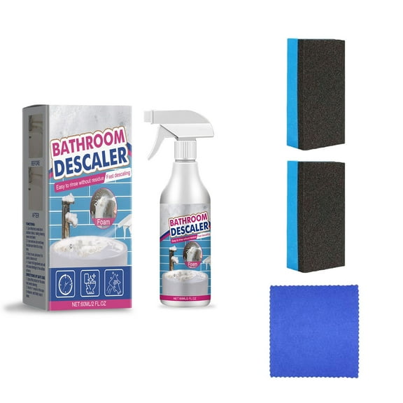 Btomtd 2oz Limescale Remover Spray Bathroom Cleaner for Glass Tiles and Tub Household Cleaner Effective All Purpose Descaler, 1pcs-B