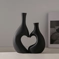 thumbnail image 1 of Btomtd 2pcs Assemble Heart Plastic Decorative Vase, Non Fragile Tabletop Gift Vase, Home Decoration Flower Pot for Bookshelf Dining Table and Warm House, B, 1 of 7