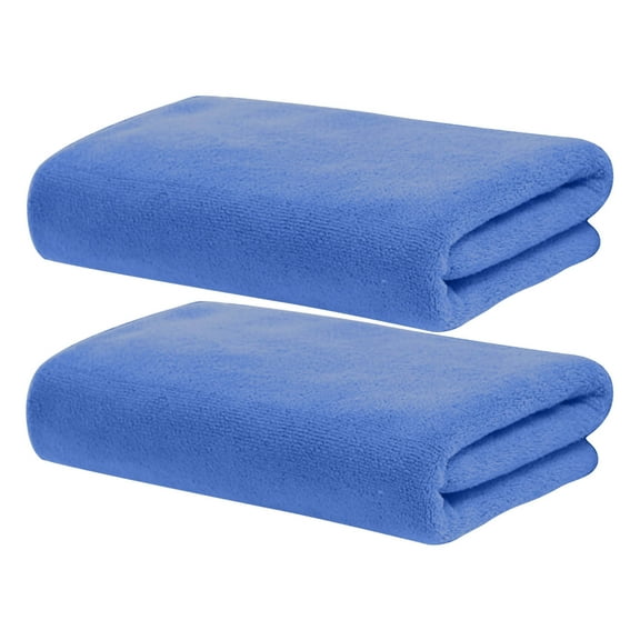 Btomtd 2pcs Superfine Fiber Hand Towels Absorbent Soft and Comfortable Shower Towels for Face and Body Quick Dry Towels for Home - 29.52'x13.77', Light Blue