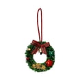 thumbnail image 1 of Btomtd 3" Mini Christmas Wreaths for Tree and Car Hanging, Small Window and Door Decorations Wreath in Various Styles, Assorted Holiday Garland for Home and Vehicle, A, 1 of 6