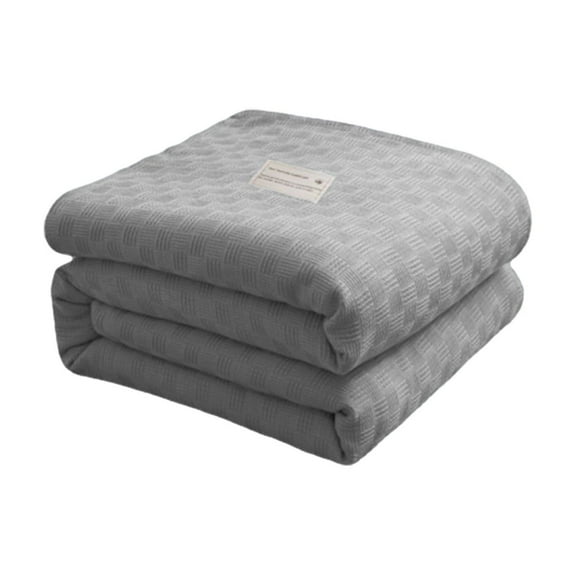 Btomtd 40"x60" Cotton Thermal Blanket Breathable for All Seasons Soft Texture Bed Throw Cozy Bed Blanket Heavy Throw Blanket, Gray