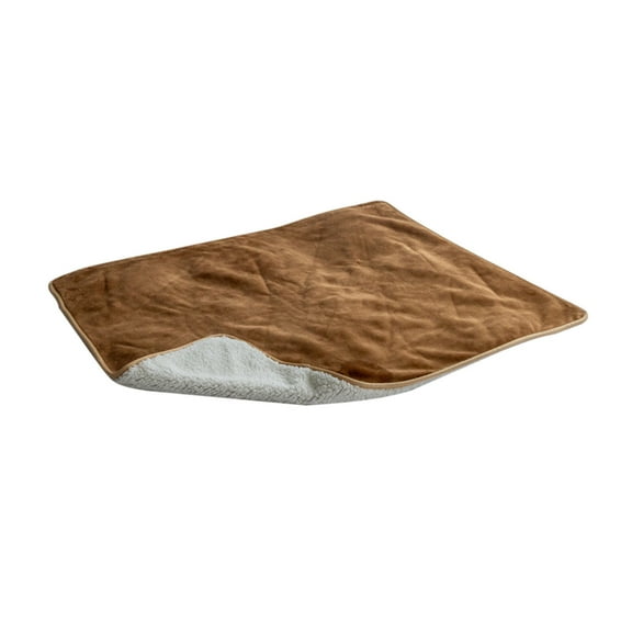 Btomtd 39"x30" Fleece Pet Mat for Winter Warmth, Thickened Dog Bed and Cat Bed Sleeping Mat, Soft Blanket for Cats Litter and Dog Litter, Cozy Pet Beds for Small Pets, Brown