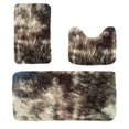 thumbnail image 1 of Btomtd 3pcs Soft Mixed Color Bath Rug Set Floor Mat Absorbent Toilet Cover Secure Base Thick Carpet Fast Dry, Brown, 1 of 7