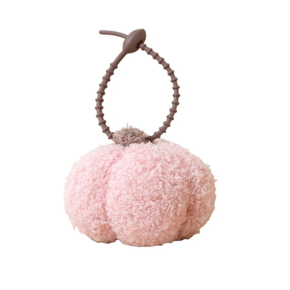 Btomtd 4" Soft Pumpkin Tree Ornaments for Thanksgiving, Cute Hanging Decoration for Holiday Party, Indoor Home Decor Pendant, Festive Seasonal Ornaments, Pink