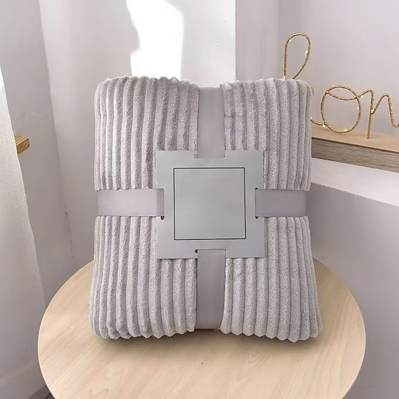 Btomtd 40"x60" Flannel Throw Blanket for Bed and Sofa, Soft and Warm Blanket for Winter, All-Purpose Couch Blanket and Cozy Bed Blankets for Chilly Days, Gray