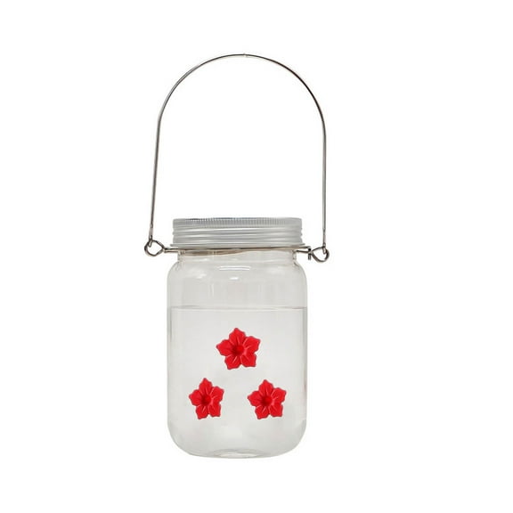 Btomtd 400ML Hummingbird Feeder for Outdoors, Portable Hanging Bird Feeder with Clear View Reservoir, Bird Feeders for Outdoors Garden and Patio Decor, Clear
