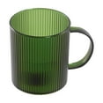 thumbnail image 1 of Btomtd 400ml Clear Plastic Mouthwash Cup for Couple with Handle Toothbrush Mug Bathroom Mouthwash Mug for Household and Dorm, Army Green, 1 of 6