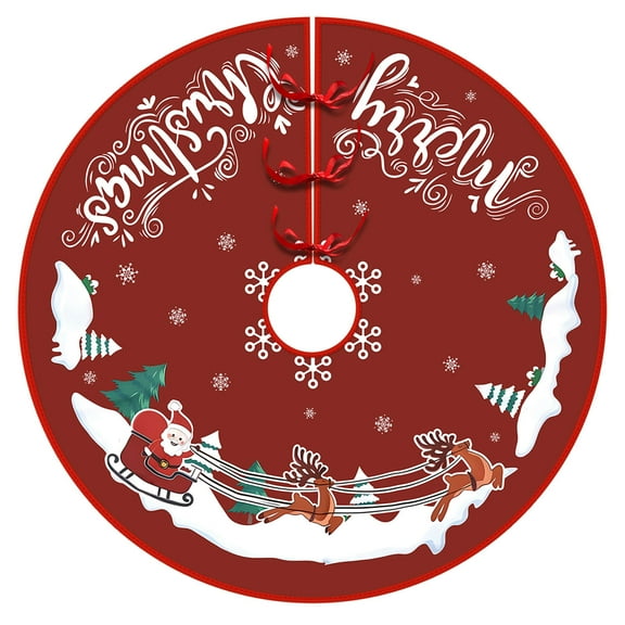 Btomtd 48" Christmas Tree Skirt for Base, Foundational Holiday Christmas Ornaments and Decor, Tree Cover Set Christmas Decorations, C