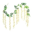 thumbnail image 1 of Btomtd 5.9ft Artificial Wisteria Flowers Garland with Twisted Fake Vines, Decorative Greenery Garland for Ceiling, Plastic Flower Fake Plants Wreath for Home Decor, Yellow, 1 of 6