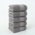 thumbnail image 1 of Btomtd 5-Pack Cotton Towels Set for Bathroom, Thick Soft and Absorbent Bath Towels, Household Wash Face Towels and Gift Washcloth Set, Size 28" x 13", Purple, 1 of 9