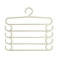 thumbnail image 1 of Btomtd 5 Tier Pant Garment Hangers Multi Layer Utility Household Clothes Hangers Closet Storage, White, 1 of 6