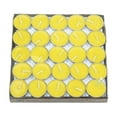 thumbnail image 1 of Btomtd 50-Count Aluminum Tea Light Candles, Mini Round White Wax Candles for Romantic Birthday Tables, Hotel Tea Candles for Valentine's Day, TOTEL 8.8 oz, Yellow, 1 of 4