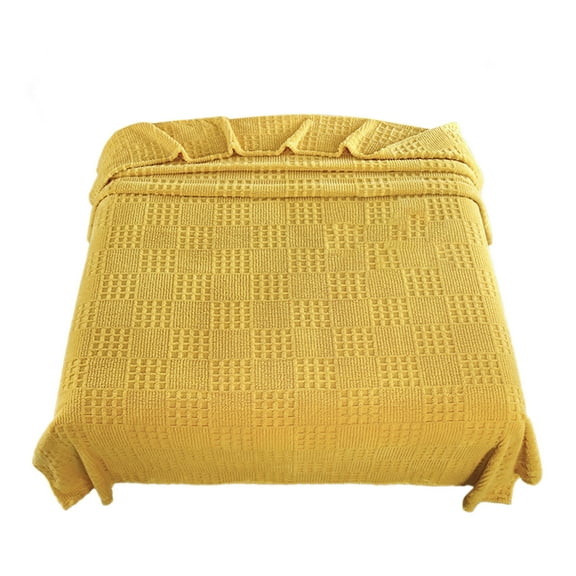 Btomtd 60"x80" Fuzzy Fleece Throw Blanket Breathable Sofa Bed Blanket for All Seasons Home Office Decor Machine Washable Cozy Blanket, Yellow