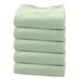 thumbnail image 1 of Btomtd 5pcs Solid Color Bamboo Fiber Hand Towels Set Wrapped Edges Soft Absorbent Towel for Cleansing and Face Wash Bathroom Towels for Home - 23.62'x11.81', Green, 1 of 6