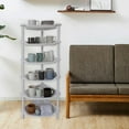 thumbnail image 1 of Btomtd 6-Tier Storage Rack, Easy Assembly Shelving Unit for Living Room and Bedroom, Organizer Shelf Rack for Kitchen Restroom 11"W x 7"D x 30"H, Triangle, 1 of 6