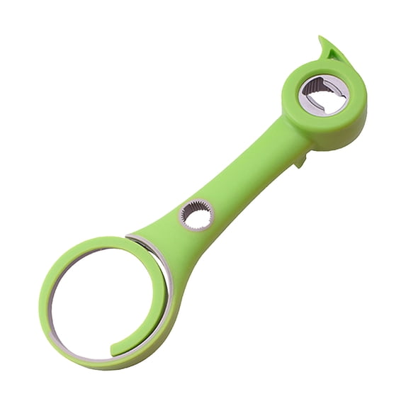 Btomtd 6-in-1 Multi-Function Kitchen Gadget Bottle Opener, Bottle Opener and Can Opener with Screw Cap Remover, Beer Cap Opener Tool, Green