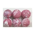 thumbnail image 1 of Btomtd 6pcs 8cm/3.15" Colorful Christmas Balls and Pendants Set, Assorted Hanging Christmas Decorations for Xmas Tree, Mix of DIY Christmas Ornaments, Pink, 1 of 6