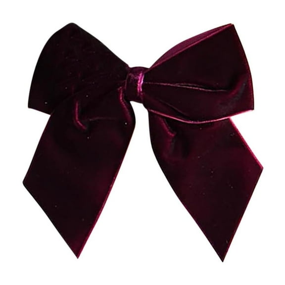 Btomtd 7.08"x5.11" 12pcs Velvet Bows for Christmas Tree Decoration and Flower Garlands Festive Ornaments and Holiday Bow Arrangements for Seasonal Displays, Black