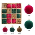 thumbnail image 1 of Btomtd 72pcs Multi-size Velvet Flocked Christmas Balls, Massive Set of Xmas Tree Christmas Ornaments, Hanging Christmas Decorations Supply for Holiday, D, 1 of 7