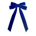 thumbnail image 1 of Btomtd 8.46"x4.52" Small Velvet Christmas Bow for Gift Packaging and Tree Hanging Home Decoration Festive Ornaments and Holiday Bows for Seasonal Styling, Blue, 1 of 6