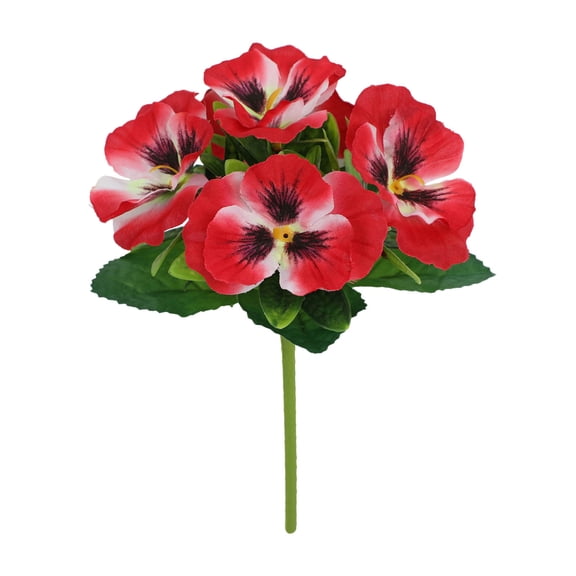 Btomtd 8.7" Artificial Flowers Bouquets, Fake Flowers for Wedding Ceremony and Home Decoration Ornaments, Silk Fake Plants and Rose Arrangement for Centerpieces, Watermelon Red