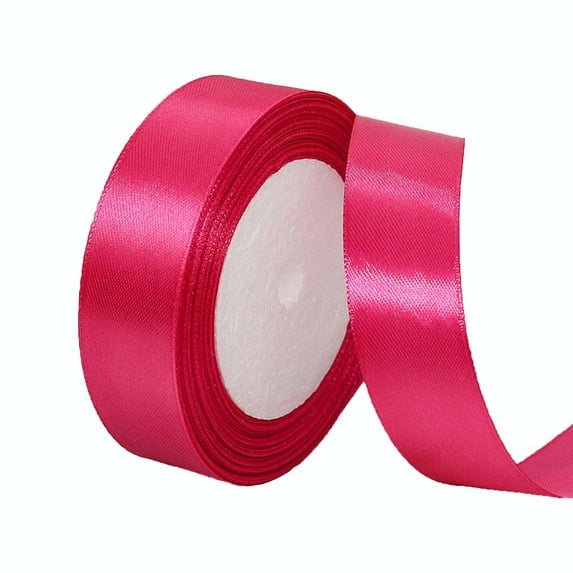 Btomtd 866.14"x1.02" Solid Color Polyester Ribbon for Outdoor Decor Gift Packaging and Baking Wrapping Versatile Decorative Ribbon for Wedding and Holiday Ornaments, Hot Pink