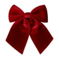 thumbnail image 1 of Btomtd 9.84"x9.84" Festive Pre Tied Wreath Bow for Christmas Tree Garland Outdoor and Door Swag Decorations Seasonal Bows and Ornaments for Holiday Celebrations, Wine, 1 of 6