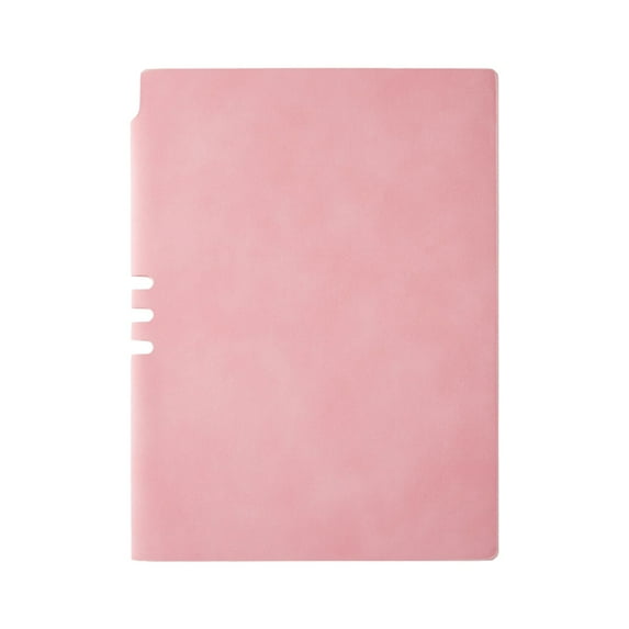 Btomtd A5 Solid Color Perforated Notebook Diary, Thick Work Notebook 200 Pages, Hardcover Dorian Paper Notebook, Pink