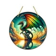 thumbnail image 1 of Btomtd Acrylic Dragons Suncatcher Stained Glass Ornaments, Window Hanging Decoration, Hand Painted Tree Pendant, Holiday Decor and Themed Ornaments, D, 1 of 7