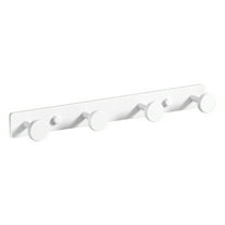 Btomtd Aluminum Wall Hooks for Hats Clothes and Miscellaneous Foyer Entry Coat Hooks Door Back and Wall Mount, White-M