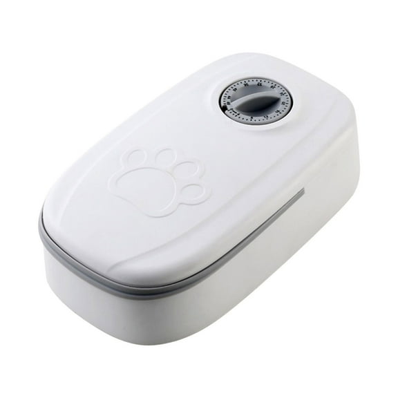Btomtd Automatic Pet Feeder with 48 Hour Timer, Sealed Food Dispenser for Timed Feeding Control, Programmable Pet Feeder for Home Use, Gray
