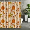 thumbnail image 1 of Btomtd Autumn Harvest Printed Shower Curtain with Pumpkin Theme, Polyester Waterproof Shower Curtain Liner for Bathroom, Thanksgiving Themed Bathroom Curtains - 35.43"x70.86", B, 1 of 6