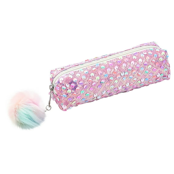 Btomtd Pencil Case,Cute Pencil Case,Preppy Pencil Case,Glitter Chalk Bag Shiny Pencil Bag Student Sequin Storage Pencil Bag Cosmetic Bag
