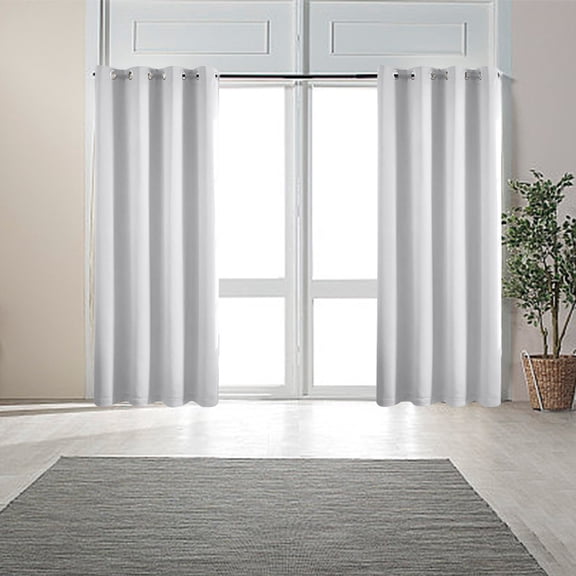 Btomtd Bedroom Curtain Panel Set, Elegant Overlay Curtains for Window Blocking, Decorative Blackout Curtains for Light Control - 51.96"x62.99", White