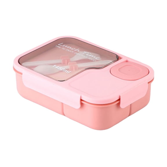 Btomtd Bento Boxs Adult Lunch Box 1450ml 3 Compartments Student Sealed Plastic Lunch Box Adult Lunch Box With Spoon And Fork Leak Proof Microwavable