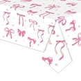 thumbnail image 1 of Btomtd Bowknot Printed Birthday Tablecloth, Disposable Party Table Cover and Layout Supplies, Holiday Props Table Cloth for Festive Decorations, 108"x54", White, 1 of 7