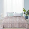 thumbnail image 1 of Btomtd Breathable Summer Quilt, Washable Soft Cooling Blanket for Bed Sofa Travel, Stylish Floral & Plaid Pattern Lightweight Comforter, 39" x 59" (Multicolor #05), 1 of 5