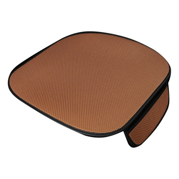 Btomtd Car Back and Seat Cushion with Airflow Ventilation Cool Summer Backrest Seat Cushion for Drives Comfort in All Seasons - 19.68x19.68 inch, Brown-B