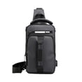 thumbnail image 1 of Btomtd Casual Crossbody Bag for Hiking and Camping, Shoulder Bag and Chest Bag for Men and Women, Handbag and Purse with Earphone Hole for Outdoor Trips, Dark Gray, 1 of 6