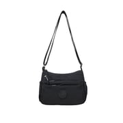 Btomtd Casual Crossbody Bags for Women, Multi-Compartment Leisure Shoulder Bag, Large Capacity Lightweight Handbag and Purse, Black
