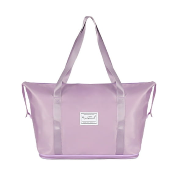 Btomtd Casual Expandable Travel Tote Bag, Large Gym Duffel Handbag with Trolley Sleeve and Wet Pocket, Carry On Shoulder Bag for Women and Weekend Trips, Purple